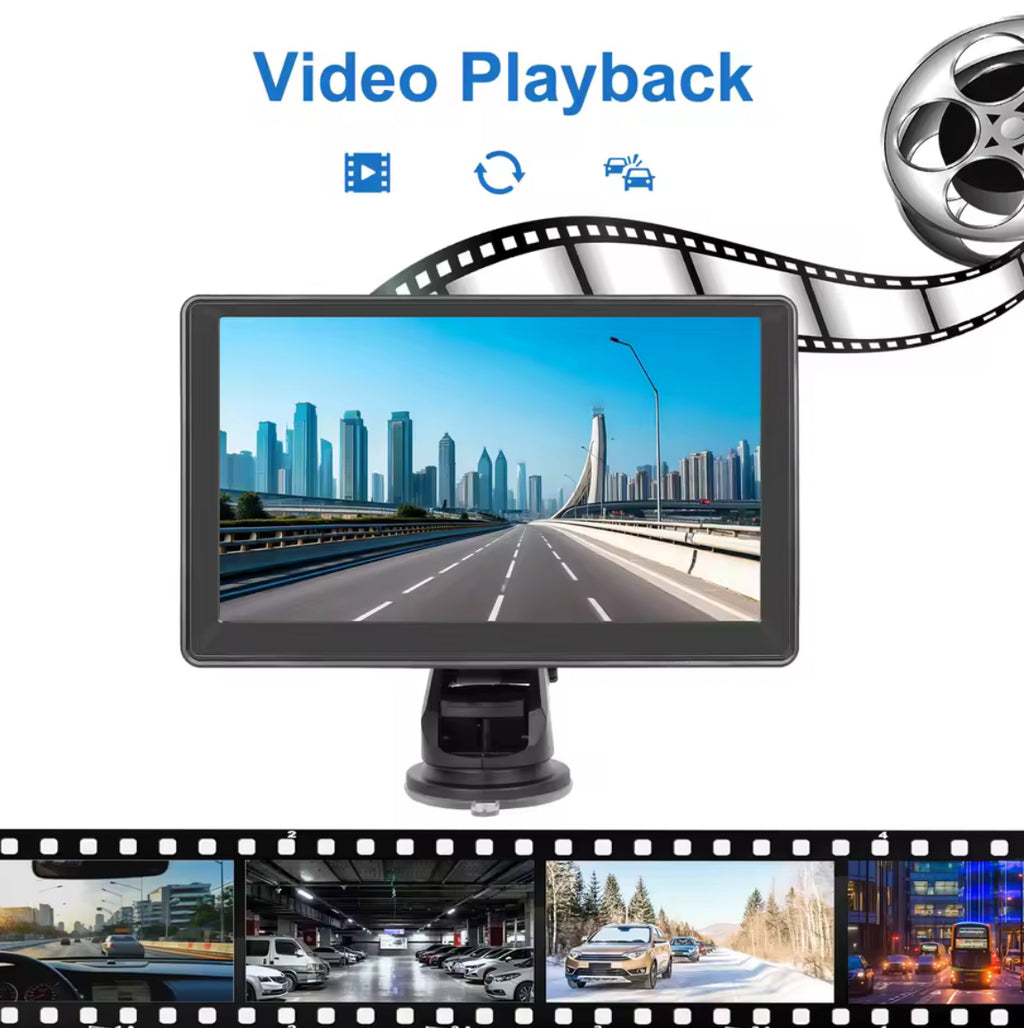 Podofo 7'' Bilskjerm - Carplay Android Auto Dashcam GPS