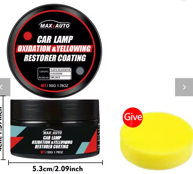 Restaureringssett for billykter – Fjerner gulning, oksidasjon og riper