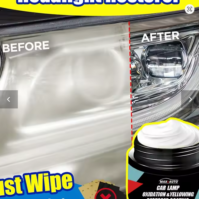 Restaureringssett for billykter – Fjerner gulning, oksidasjon og riper