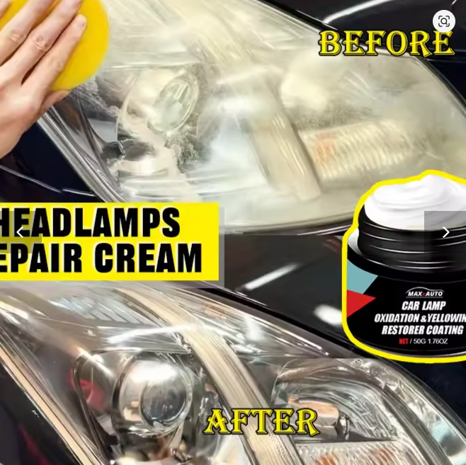 Restaureringssett for billykter – Fjerner gulning, oksidasjon og riper