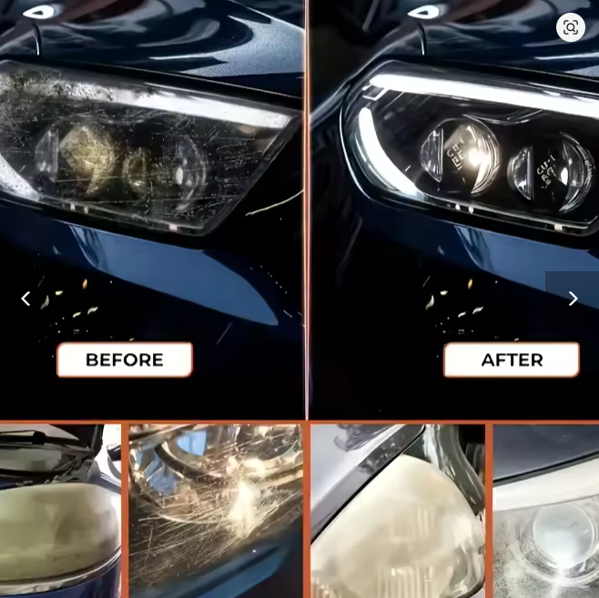 Restaureringssett for billykter – Fjerner gulning, oksidasjon og riper