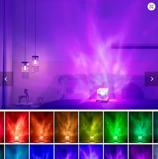 Nordlys Projektor Lampe 16 Farger - Ocean Wave Nattlys med Fjernkontroll