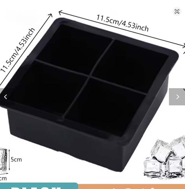 15 Grid Silicone Ice Cube Mold - Big Tray Ice Maker Reusable Bar Whiskey Cocktail
