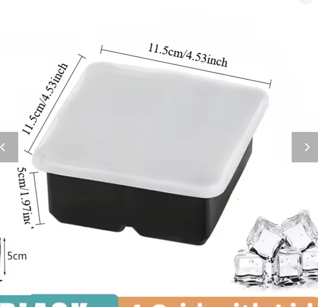 15 Grid Silicone Ice Cube Mold - Big Tray Ice Maker Reusable Bar Whiskey Cocktail