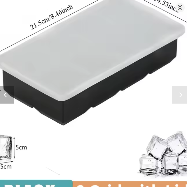 15 Grid Silicone Ice Cube Mold - Big Tray Ice Maker Reusable Bar Whiskey Cocktail