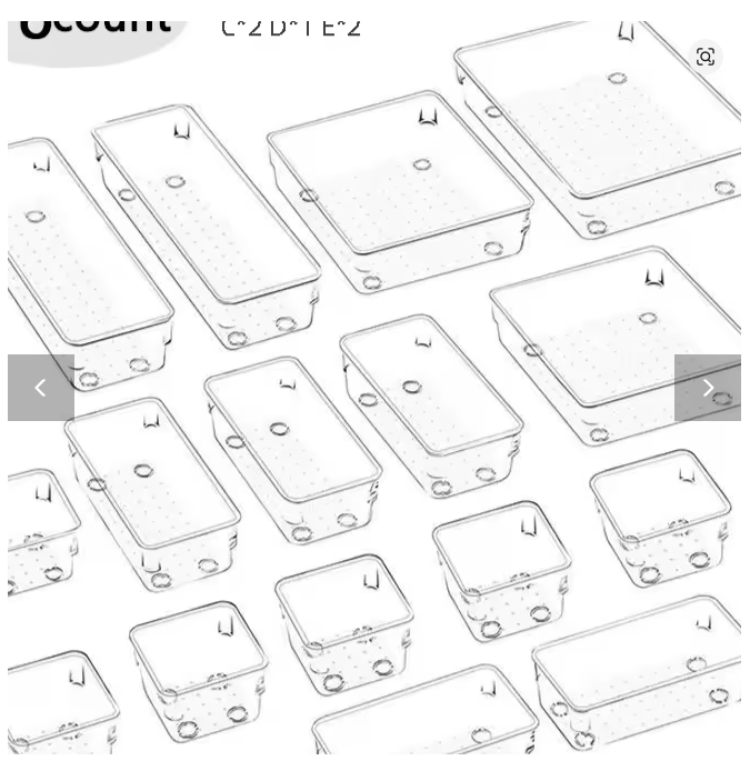 28 PCS Clear Drawer Organizer Set - Versatile Bathroom and Vanity Storage Bins for Bedroom Kitchen