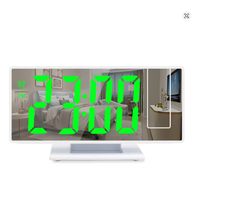 USB Powered Digital Alarm Clock 180° Arm Projection LED Clock