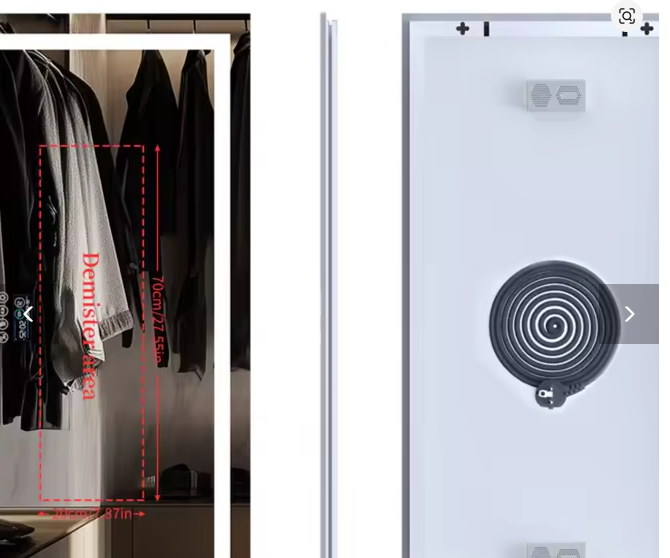 XXL Bathroom Mirror Smart LED Vanity Mirror Wall Mounted with Bluetooth