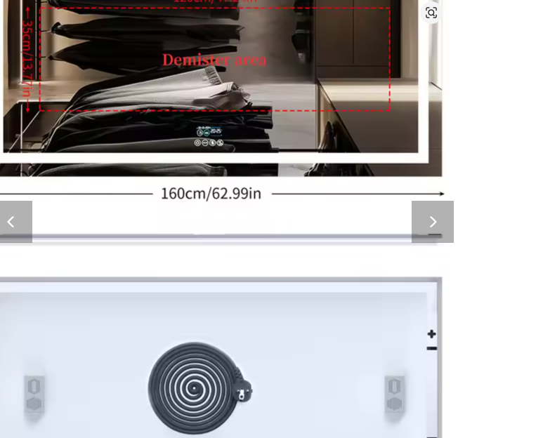 XXL Bathroom Mirror Smart LED Vanity Mirror Wall Mounted with Bluetooth