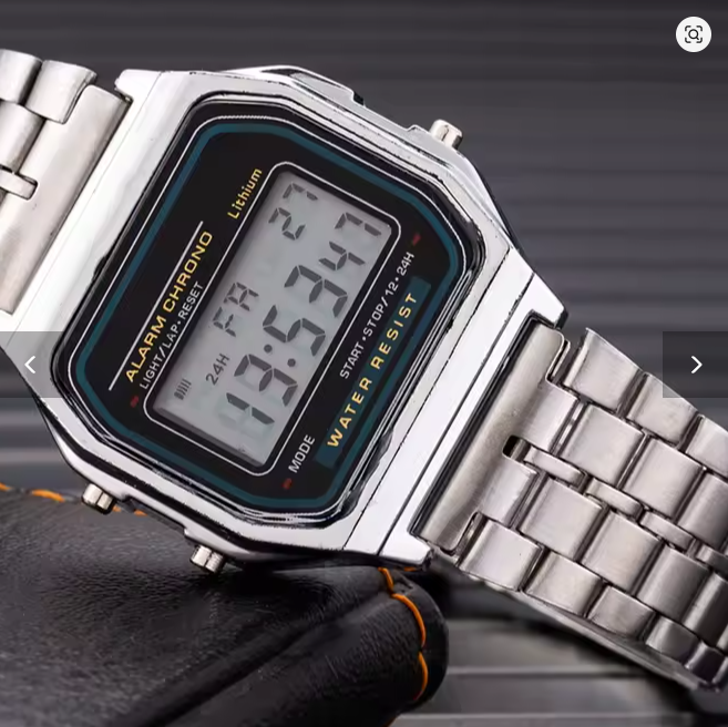 Elegant Digital Watch For Women Gold Silver Stainless Steel Business Ladies Electronic Wrist Watches