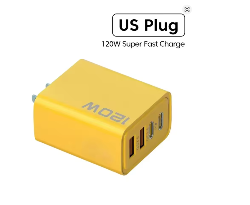Quick Charge 3.0 Fast Charger Multi Total 120W 4 Port USB Type C PD Mobile Phone Wall Adapter