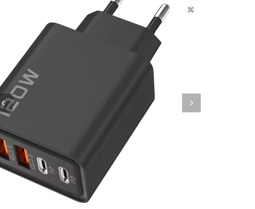 Quick Charge 3.0 Fast Charger Multi Total 120W 4 Port USB Type C PD Mobile Phone Wall Adapter