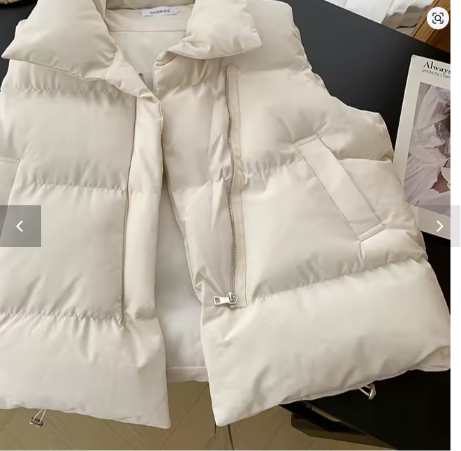 Women Fashion Autumn New 2024 Stand Collar Elegant Down Coat Warm Outerwear Casual Belt Sleeveless Winter Woman Jackets