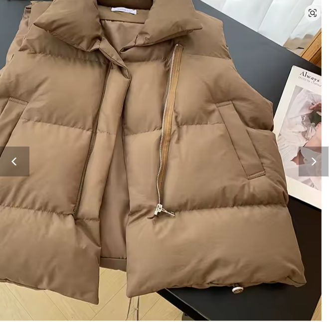 Women Fashion Autumn New 2024 Stand Collar Elegant Down Coat Warm Outerwear Casual Belt Sleeveless Winter Woman Jackets