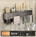 Tool-free Kitchen Shelf - Multifunctional Wall-Mounted Chopstick Storage
