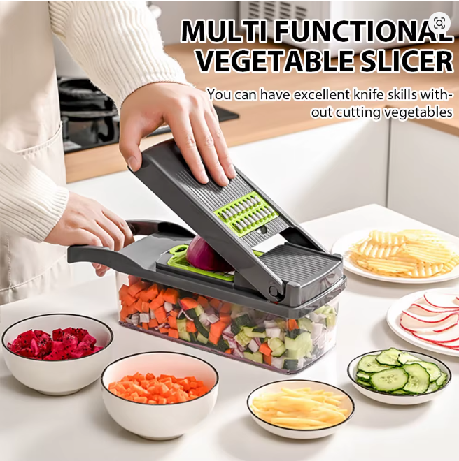 16 IN 1 Multifunctional Vegetable Chopper Handle Food Grater Egg Liquid Separator Peeler