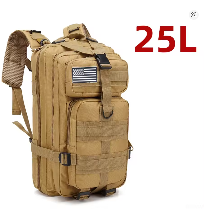 25L Tactical Backpack Waterproof Outdoor Camping Hiking Fishing Hunting Bag Military Rucksack
