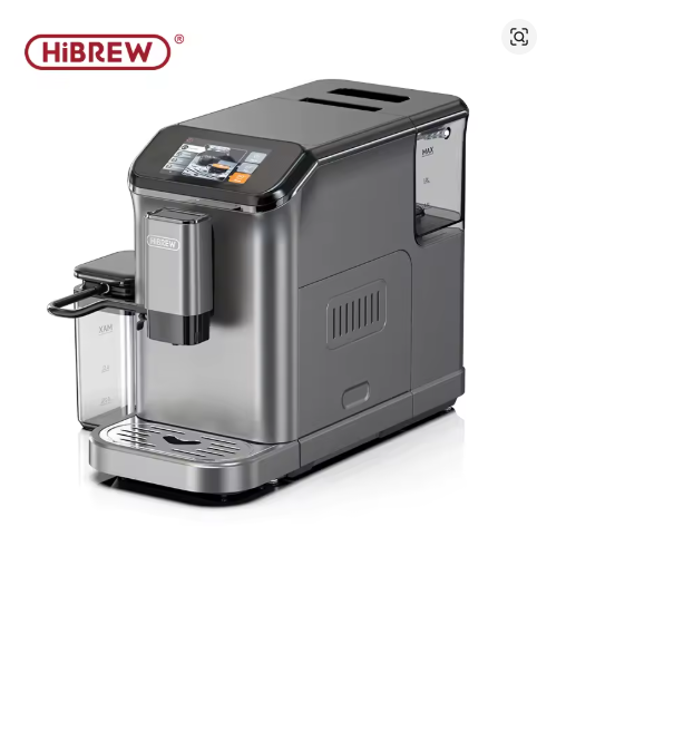HiBREW Fully Automatic Espresso Machine Cappuccino Milk System & Coffee Maker Machine Touch Display With Grinder H16