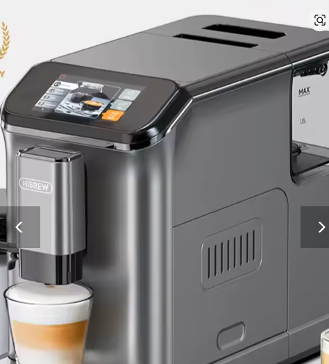 HiBREW Fully Automatic Espresso Machine Cappuccino Milk System & Coffee Maker Machine Touch Display With Grinder H16
