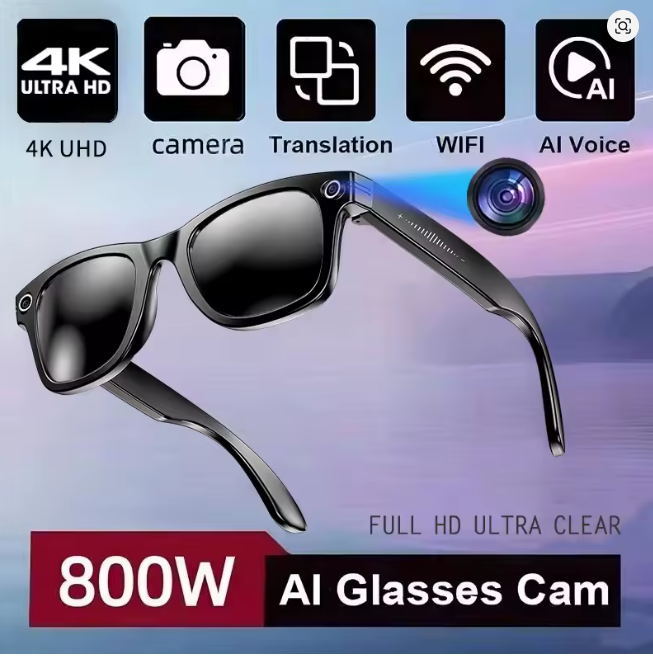 New 800W Camera AI Glasses Men Color-Changing Smart Translation Glasses Photo Video Recording Waterproof Call Glasses