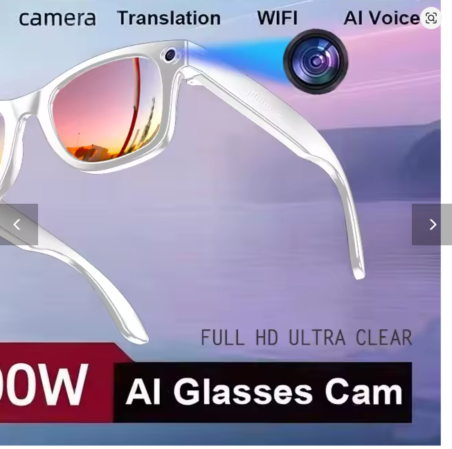 New 800W Camera AI Glasses Men Color-Changing Smart Translation Glasses Photo Video Recording Waterproof Call Glasses