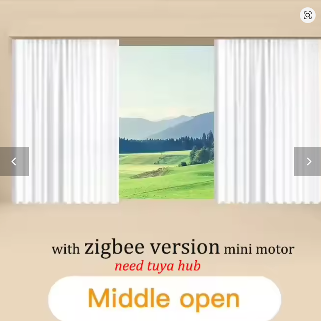 Tuya Zigbee Mini Smart Curtain Motor Electric Curtain Automatic System Rail Rod Support Alexa Alice Google Assistant Smartlife