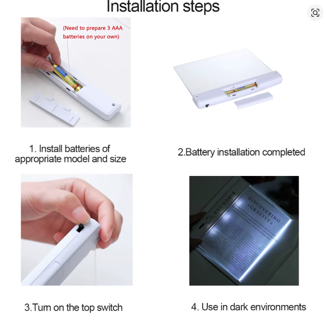 LED Flat Panel Leselampe – Øyevennlig Nattlys