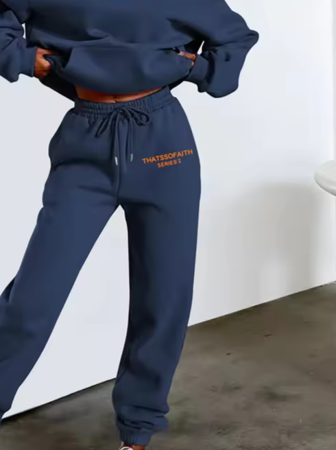 Spring/Autumn Women's Hoodie & Pants Two-Piece Set