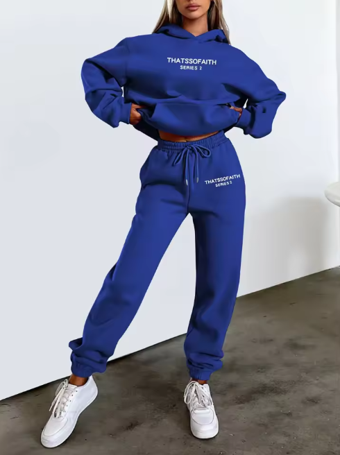 Spring/Autumn Women's Hoodie & Pants Two-Piece Set