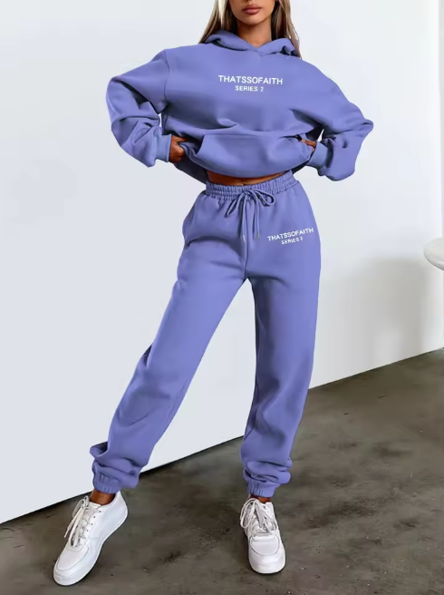 Spring/Autumn Women's Hoodie & Pants Two-Piece Set