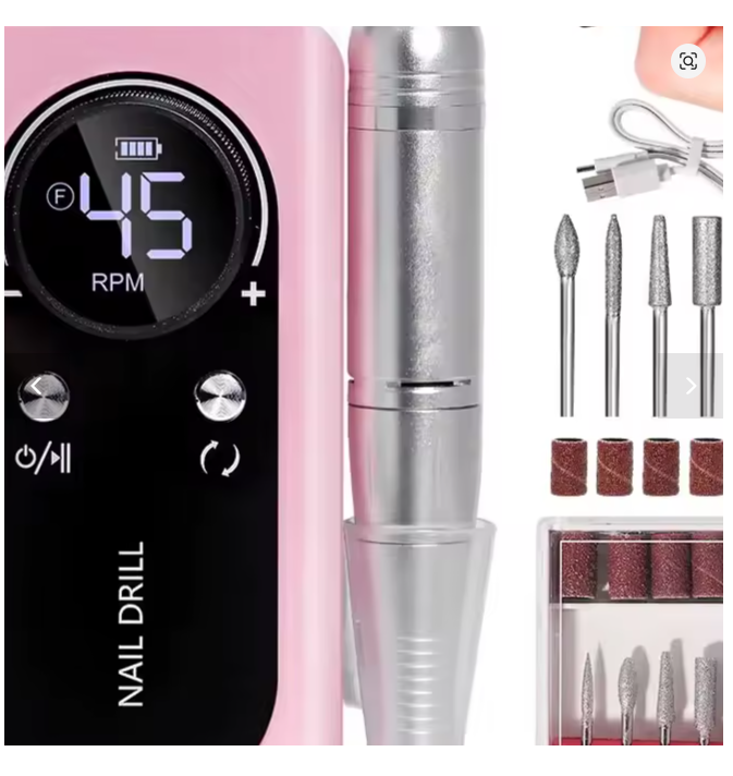 Profesjonell Elektrisk Neglefil 45000RPM – Bærbar Manikyr Maskin